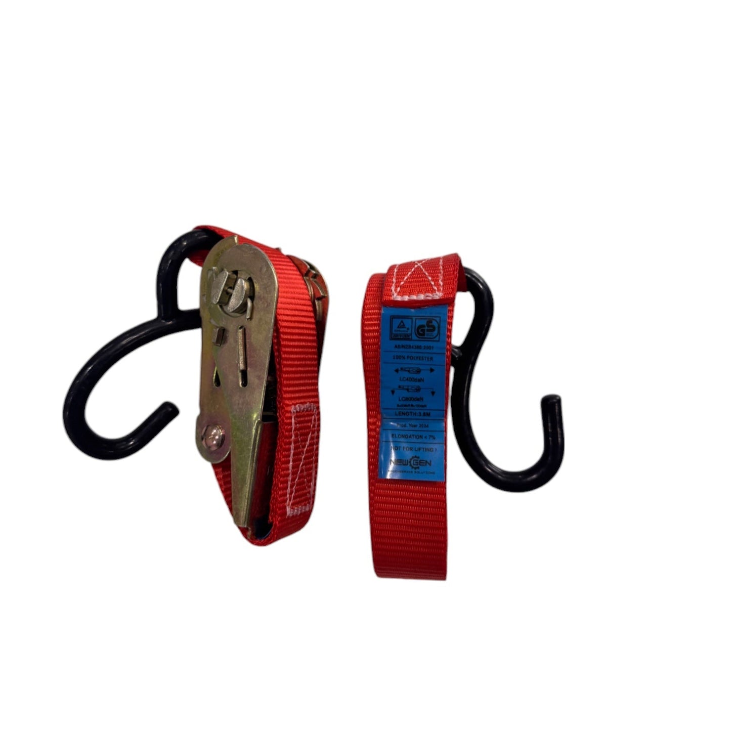 Small ratchet strap zinc buckle and S hook