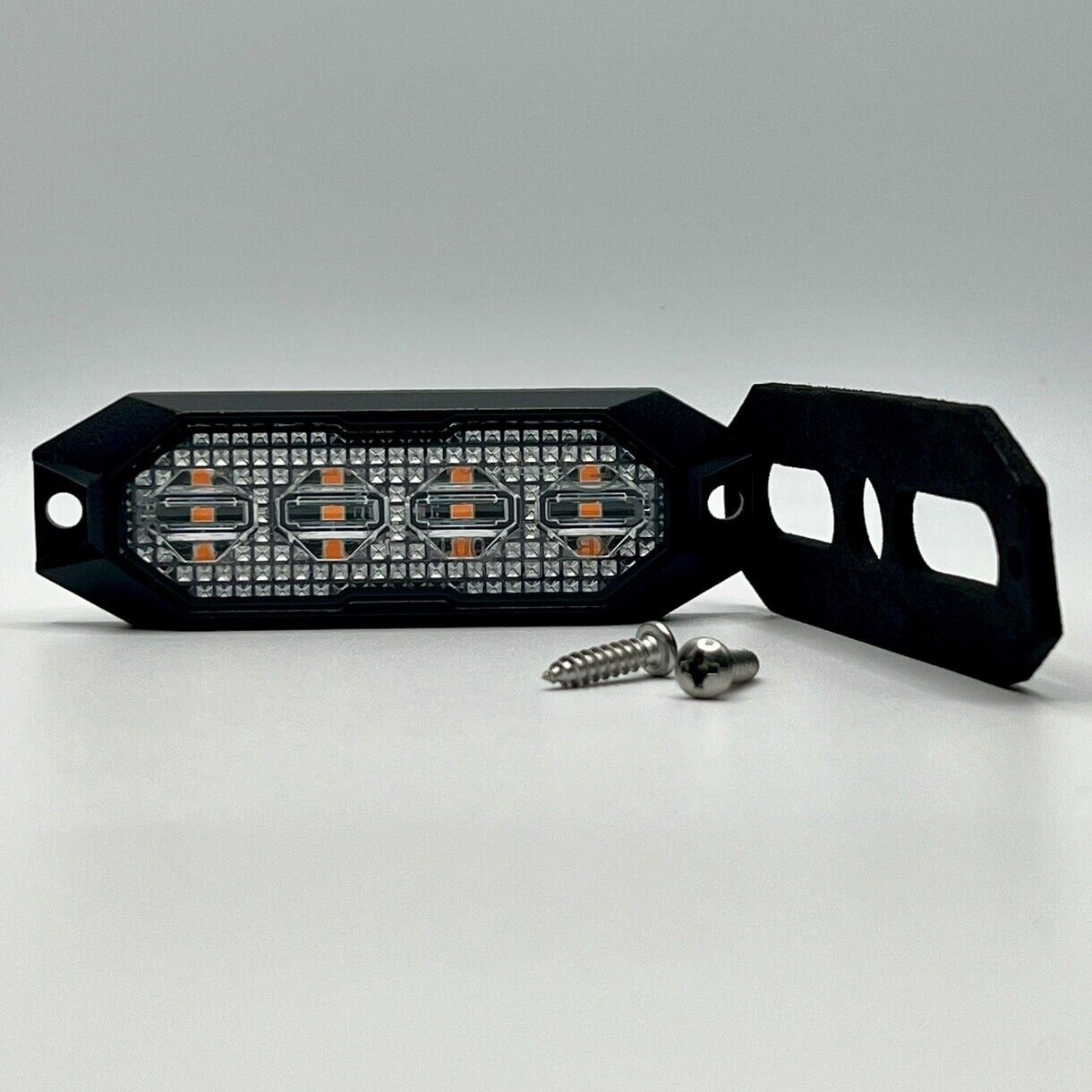 RAPTOR4 Heavy Duty 4 LED CLASS 1 DUAL COLOUR Amber/White Perimeter Warning Light
